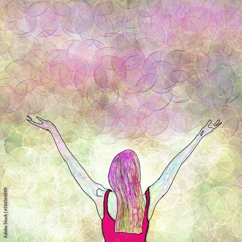 background with girl