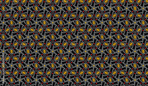 Geometric ethnic pattern seamless flower color oriental.
seamless pattern.Design for fabric,curtain,black background, carpet, shawl,clothing,wrapping, Batik,fabric,handkerchief,Vector illustration.