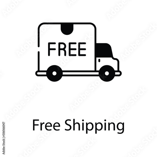Free Shipping icon. Suitable for Web Page, Mobile App, UI, UX and GUI design.