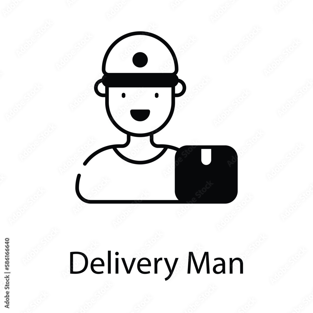 Delivery Man icon. Suitable for Web Page, Mobile App, UI, UX and GUI design. Delivery Man icon. Suitable for Web Page, Mobile App, UI, UX and GUI design.