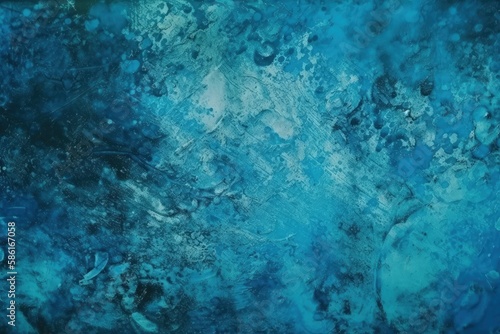 abstract painting with blue and green hues created with Generative AI technology