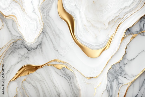 Luxury gold and white marble