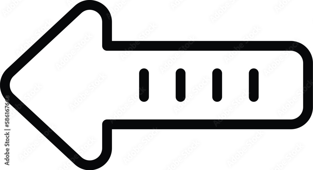 Arrow Left icon vector stock. Arrow Left icon vector stock.