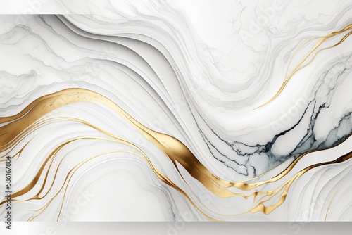 Luxury gold and white marble