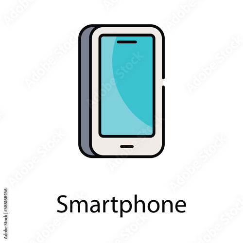 Smartphone icon. Suitable for Web Page, Mobile App, UI, UX and GUI design.