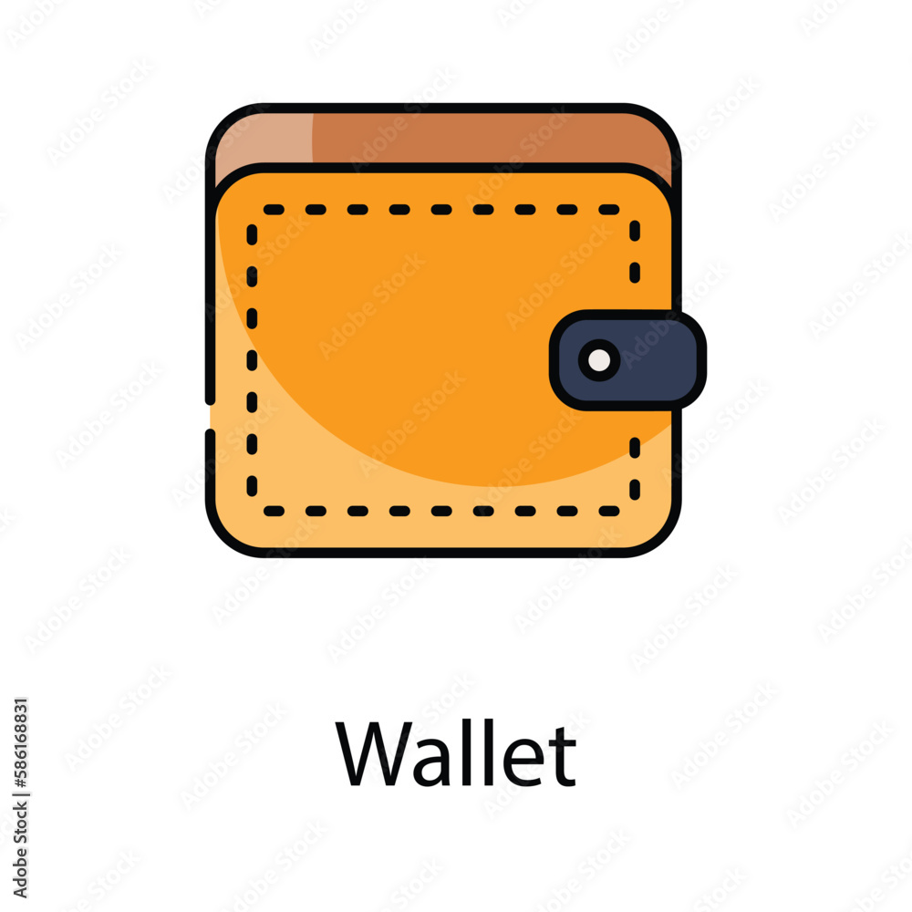 Wallet icon. Suitable for Web Page, Mobile App, UI, UX and GUI design. Wallet icon. Suitable for Web Page, Mobile App, UI, UX and GUI design.