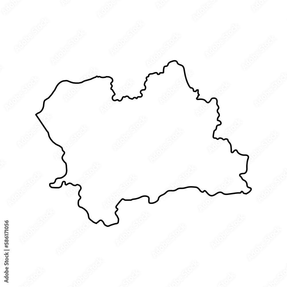 Zilina map, region of Slovakia. Vector illustration.