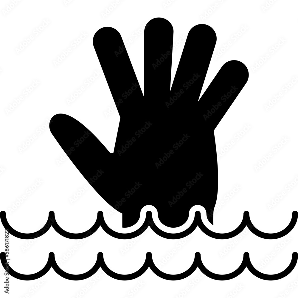 Fototapeta premium Drowning Icon