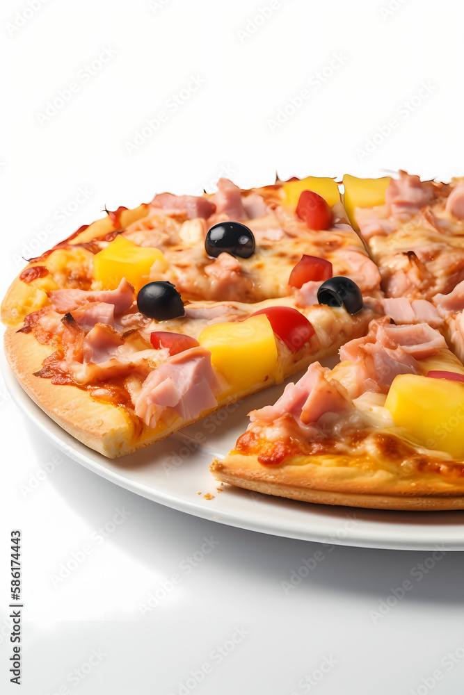 pizza with ananas and olives pizza with ananas and olives