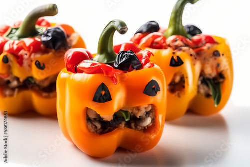 Stuffed Halloween peppers