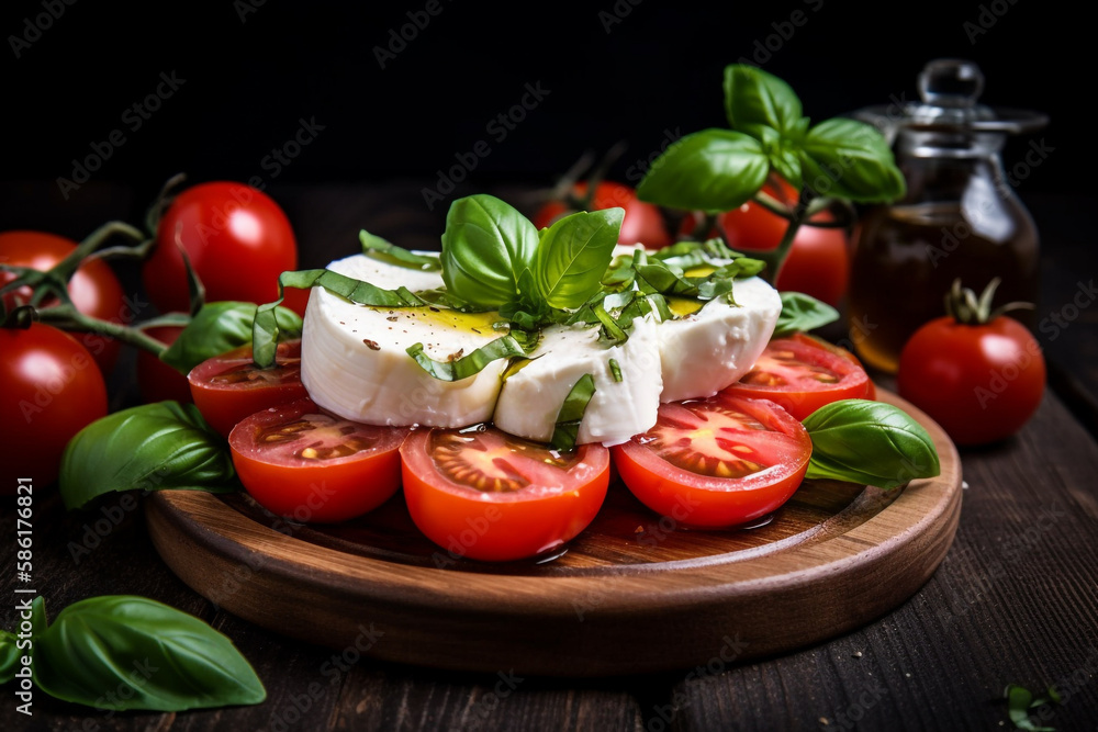 mozzarella and tomatoes