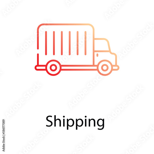 Shipping  icon. Suitable for Web Page, Mobile App, UI, UX and GUI design.