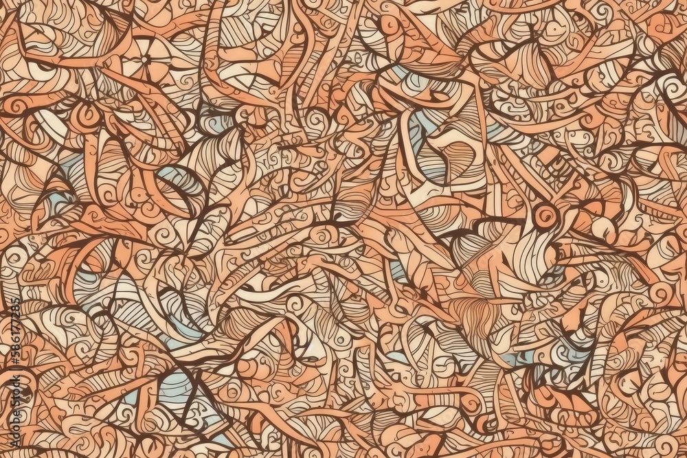 Fototapeta premium abstract composition of geometric shapes and forms created with Generative AI technology
