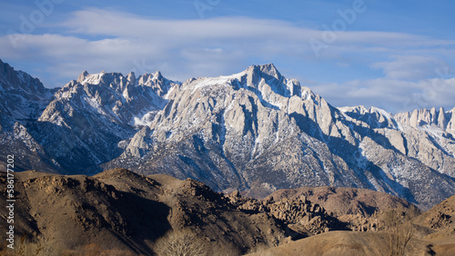 Sierra Nevada Mountains with a winters snow © Allen Penton