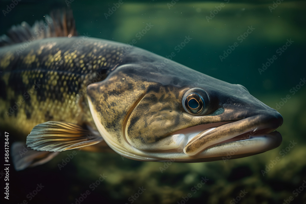 close up of a fish, Generative AI close up of a fish, Generative AI