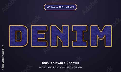 embroidery stitch 3d logo mock up template Editable text Effect Style
