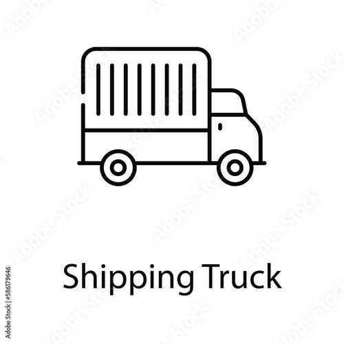 Shipping Truck icon. Suitable for Web Page, Mobile App, UI, UX and GUI design.