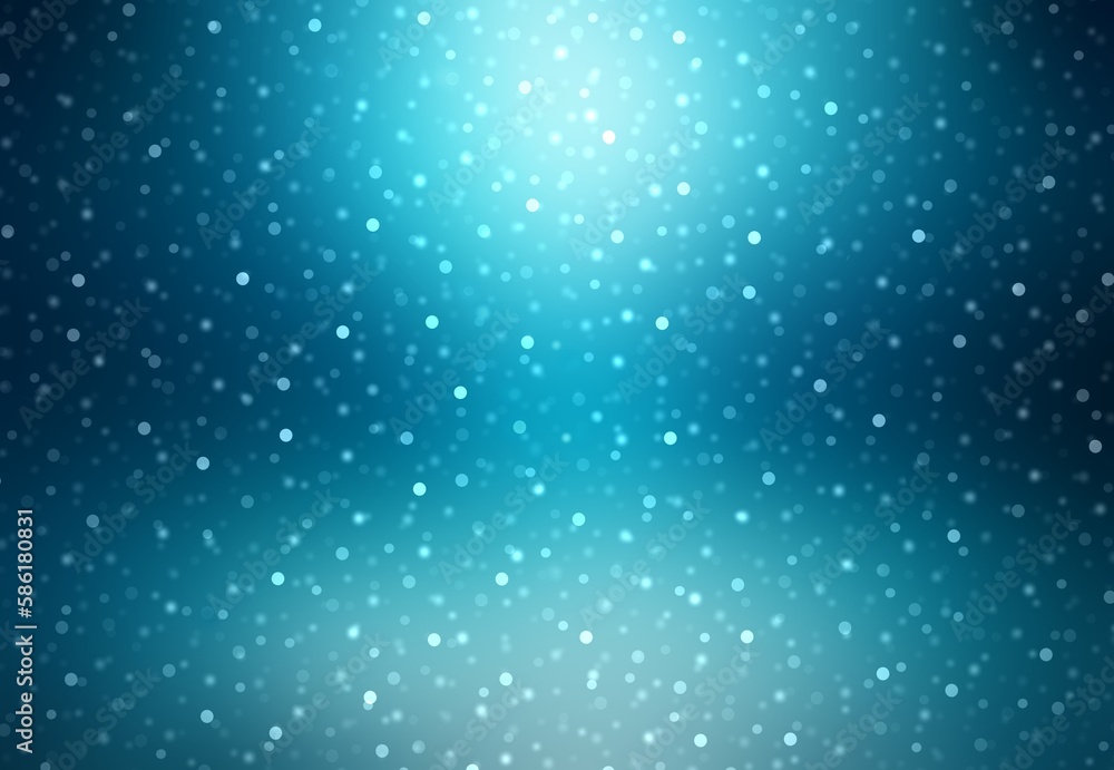 Glittering snow dark blue empty background. Magical winter night.