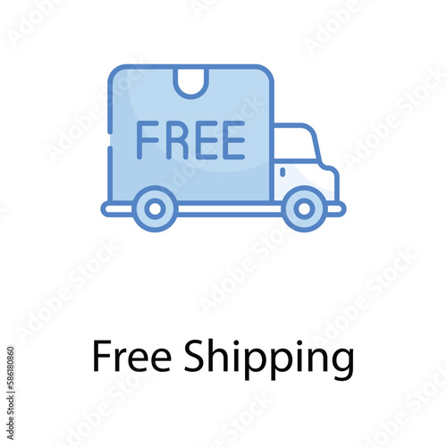 Free Shipping icon. Suitable for Web Page, Mobile App, UI, UX and GUI design.