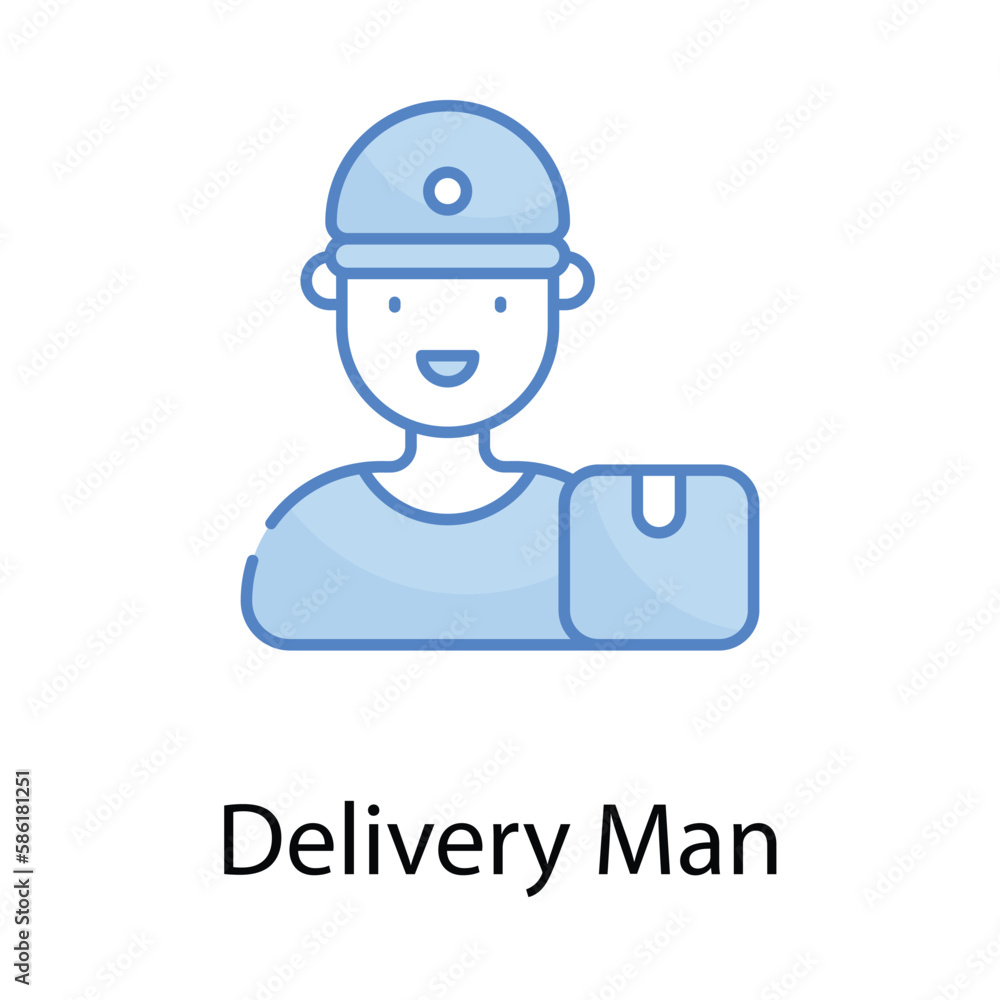 Delivery Man icon. Suitable for Web Page, Mobile App, UI, UX and GUI design.
