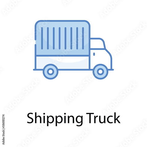 Shipping Truck icon. Suitable for Web Page, Mobile App, UI, UX and GUI design.