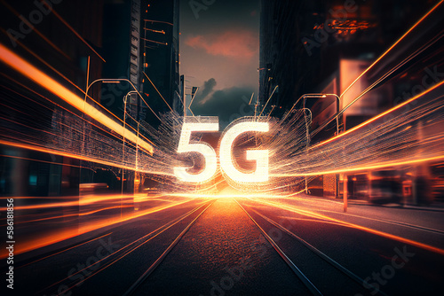 AI generated illustration 5 g network communication