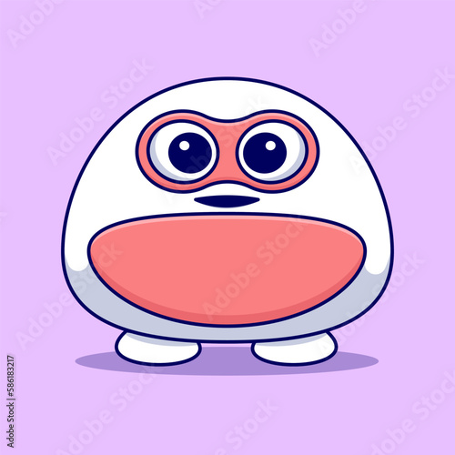 Cute monster cartoon vector icon illustration. Flat cartoon style. Monster Illustration.