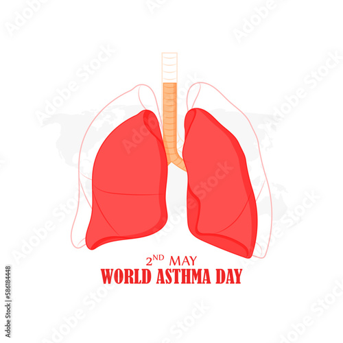 Vector illustration for World Asthma Day May 2