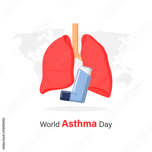 Vector illustration for World Asthma Day May 2