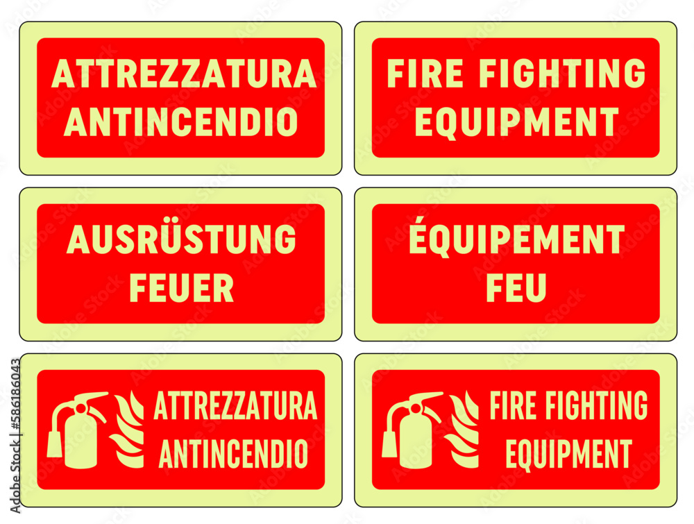 Cartelli e adesivi antincendio ISO 7010 Pulsante di allarme antincendio - F005