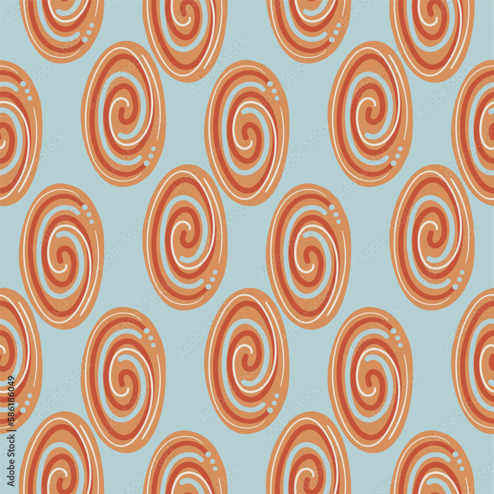 Contemporary pattern with abstract graphic elements. Vector seamless pattern for surface design.
