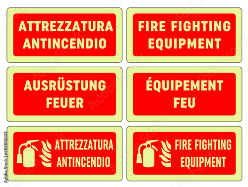 Cartelli di antincendio e salvataggio, Attrezzatura antincendio, hotel, motel, ristoranti, teatri, cinema, museo, mostre, fuoco, uscita di sicurezza