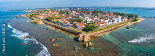 Photos Aerial view of Galle, a town at Sri Lanka