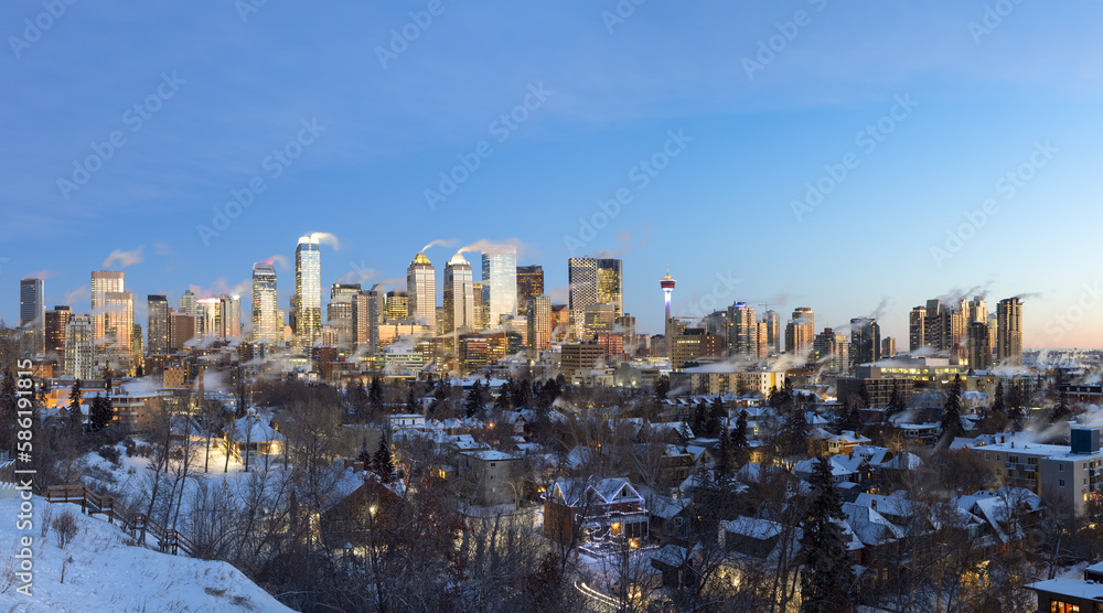 Calgary downtown in the winter time. Calgary, Canada