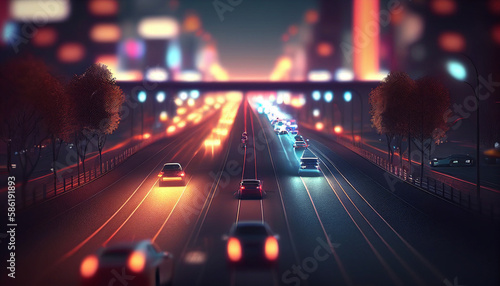 AI-generated car highway illustration © View Stock