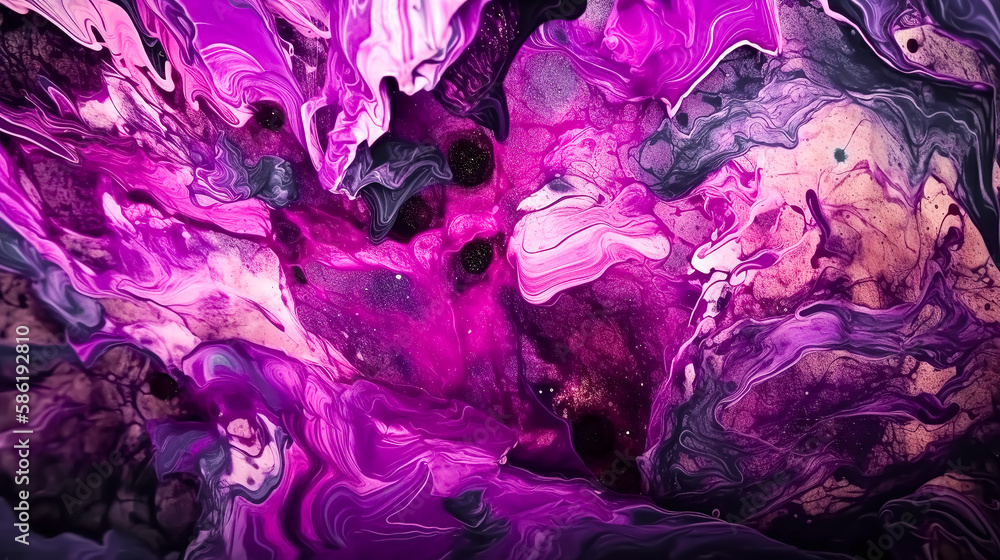 Abstract pink background, texture of spreading paint, generative AI. Abstract pink background, texture of spreading paint, generative AI.