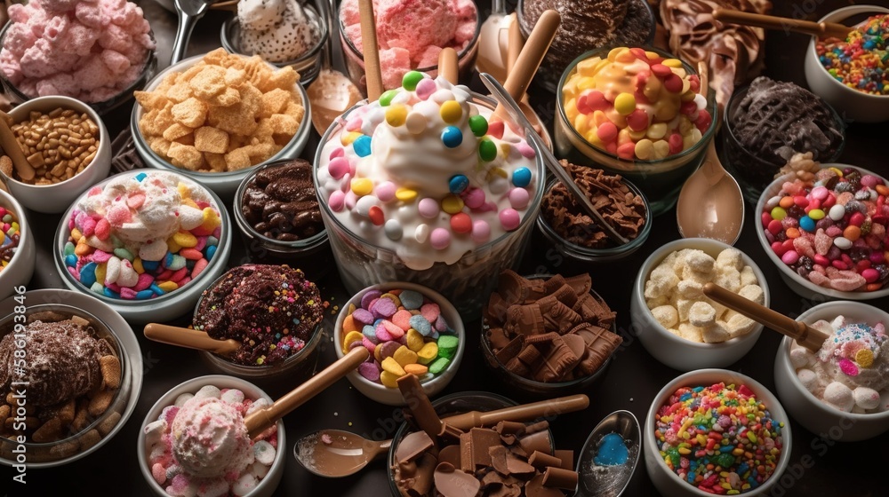 The best ice cream toppings. Large selection of ice cream toppings. Mix