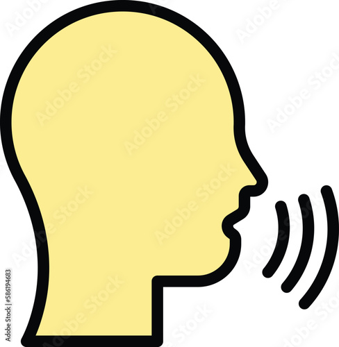 Sleeping snore icon. Outline Sleeping snore vector icon for web design isolated on white background color flat