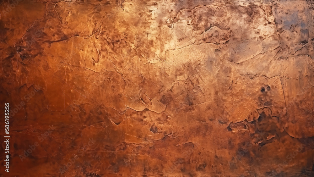 Fototapeta premium Old rusty bronze copper, 4k background, wallpaper, generative ai
