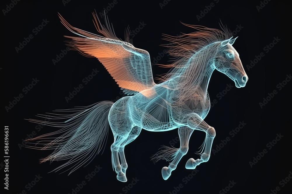 pegasus a mythological animal a horse with wings gallo ai generated