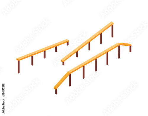 Isometric Skateboard Rails