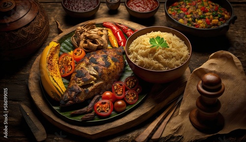 African cuisine's traditional dishes reflect the continent's cultural, historical, and agricultural diversity, making it a unique and tantalizing culinary experience. Generated by AI.