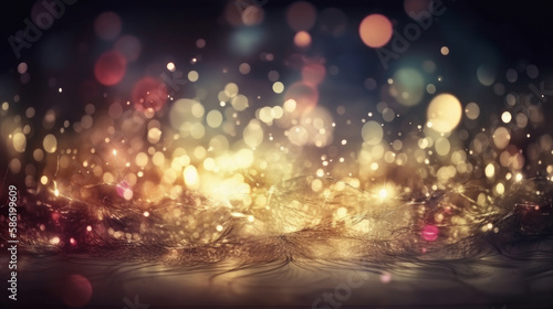 Shine confetti background. Illustration AI Generative
