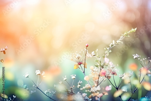 Spring background blur, holiday wallpaper. - Generative - Spring, Background, Blur, Bokeh, Holiday, Wallpaper, Floral, Nature, Green, Pastel, Soft, Light, Delicate, Fresh, Blossom, Bloom, Botanical.