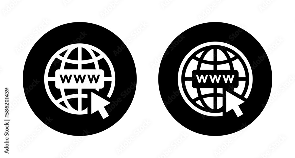 Website URL, internet http address icon vector.