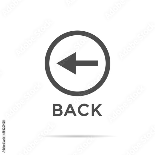 Free Download Back arrow icon vector in trendy style - GFXLoad