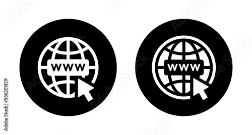 Website URL, internet http address icon vector.