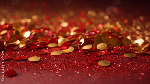 Shine confetti background. Illustration AI Generative