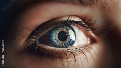Human eye. Illustration AI Generative