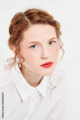 beautiful red-haired girl